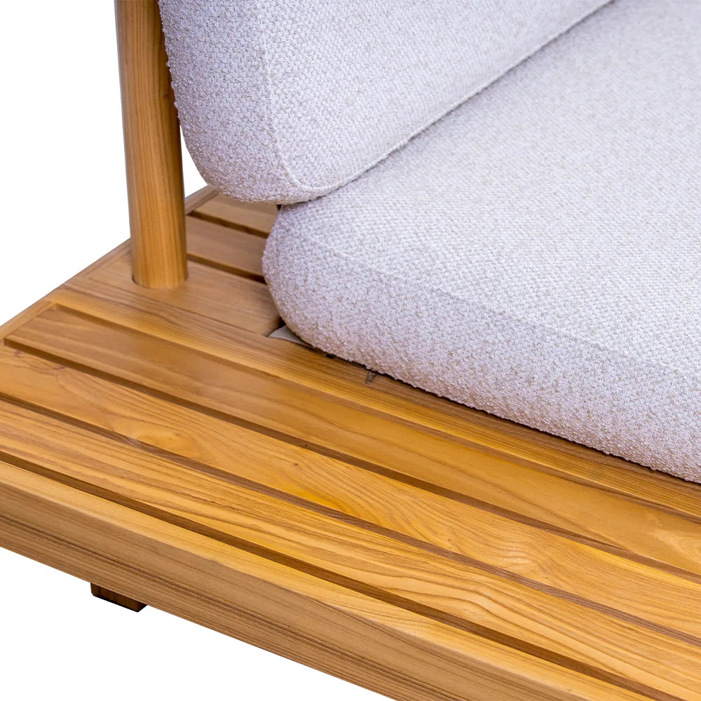 Drewniana Sofa Ogrodowa 2-osobowa ze stolikami bocznymi Fresco