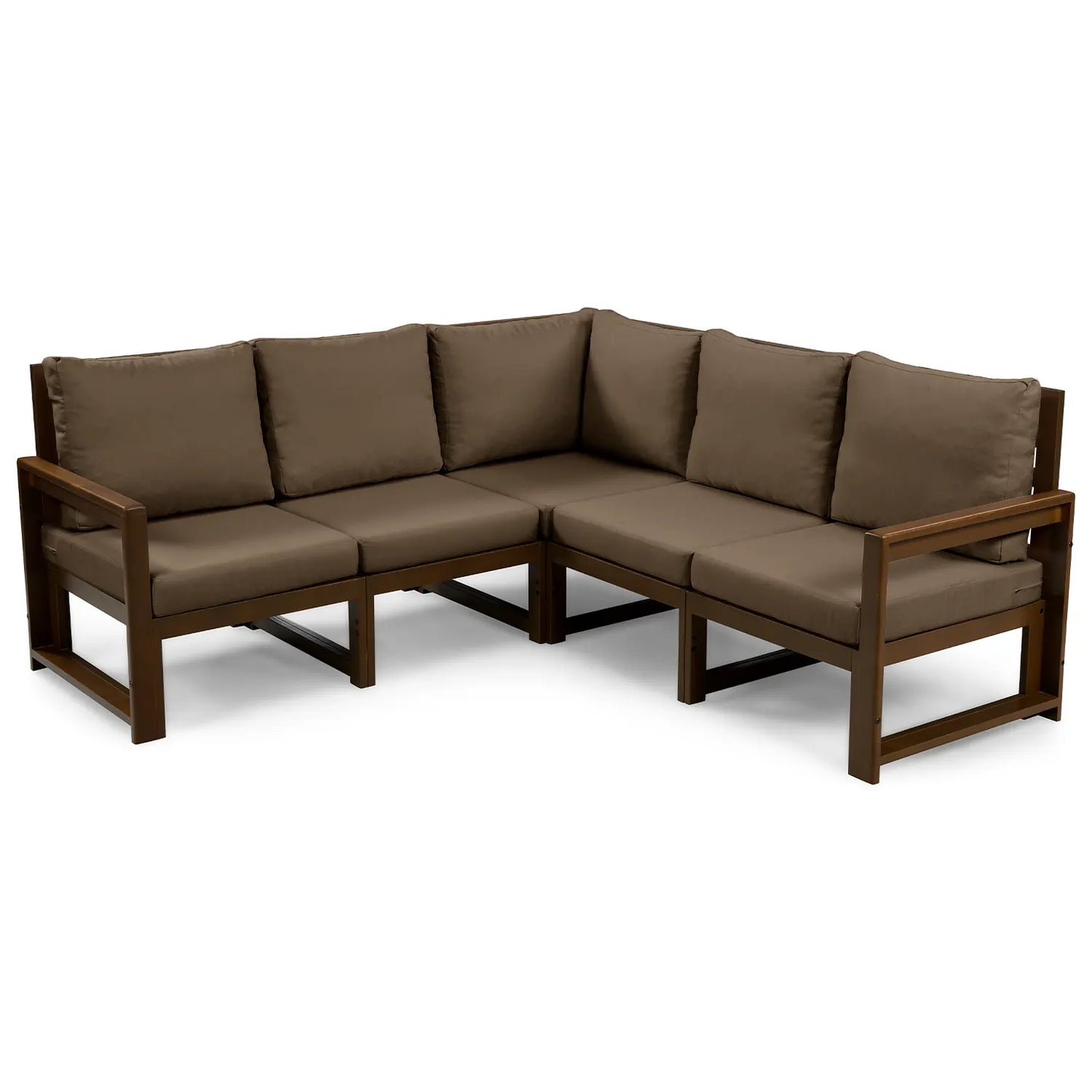 drewniana sofa ogrodowy narozna
