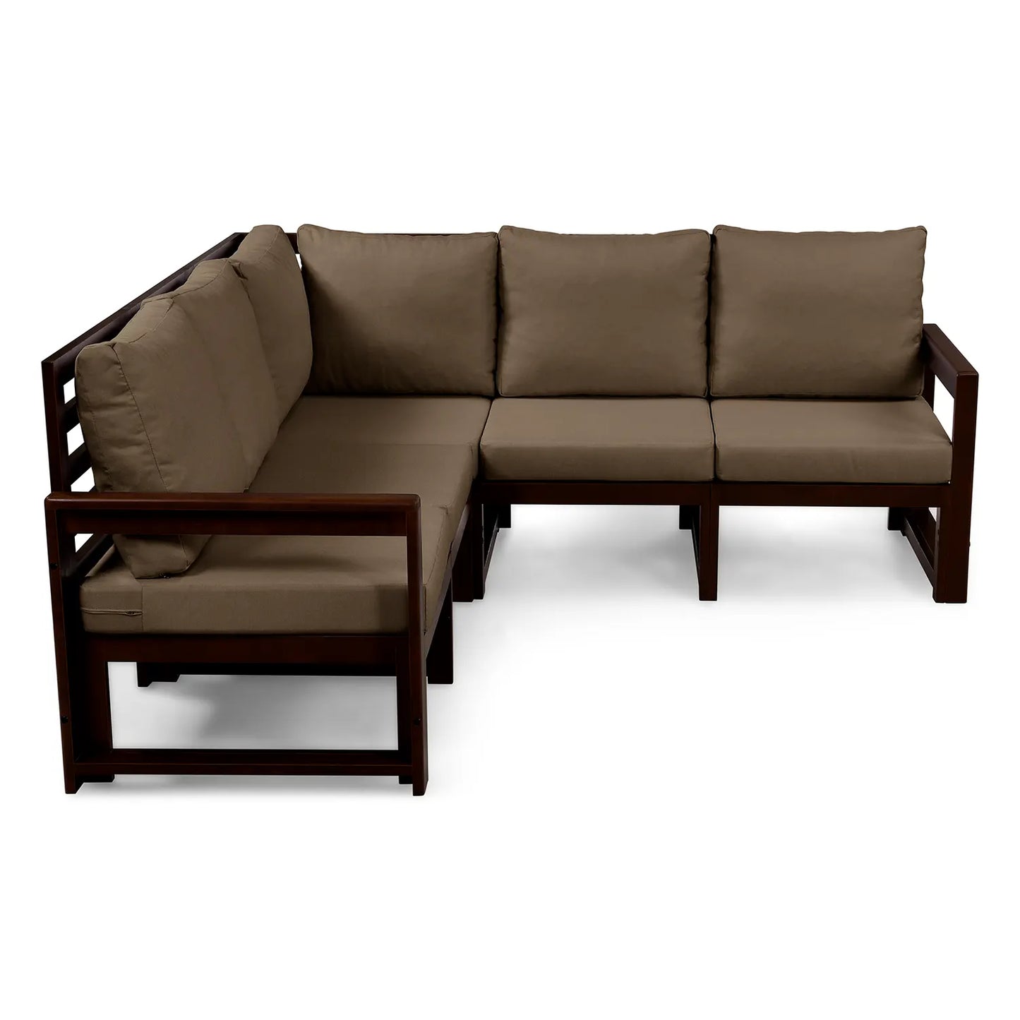 drewniana sofa ogrodowy narozna