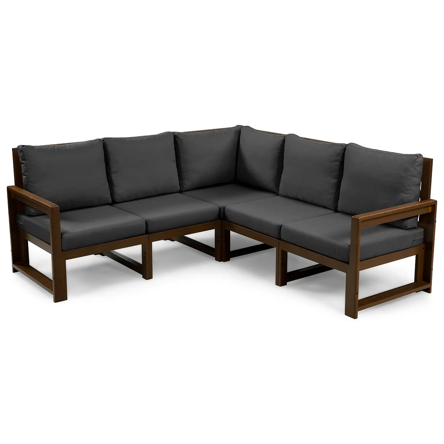 drewniana sofa ogrodowy narozna