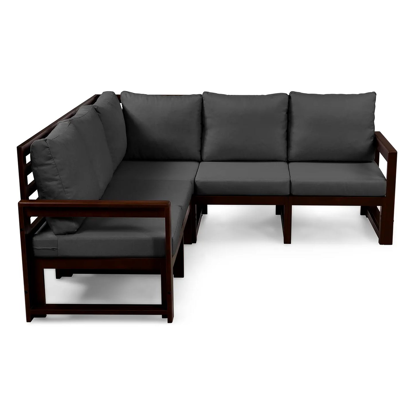 drewniana sofa ogrodowy narozna