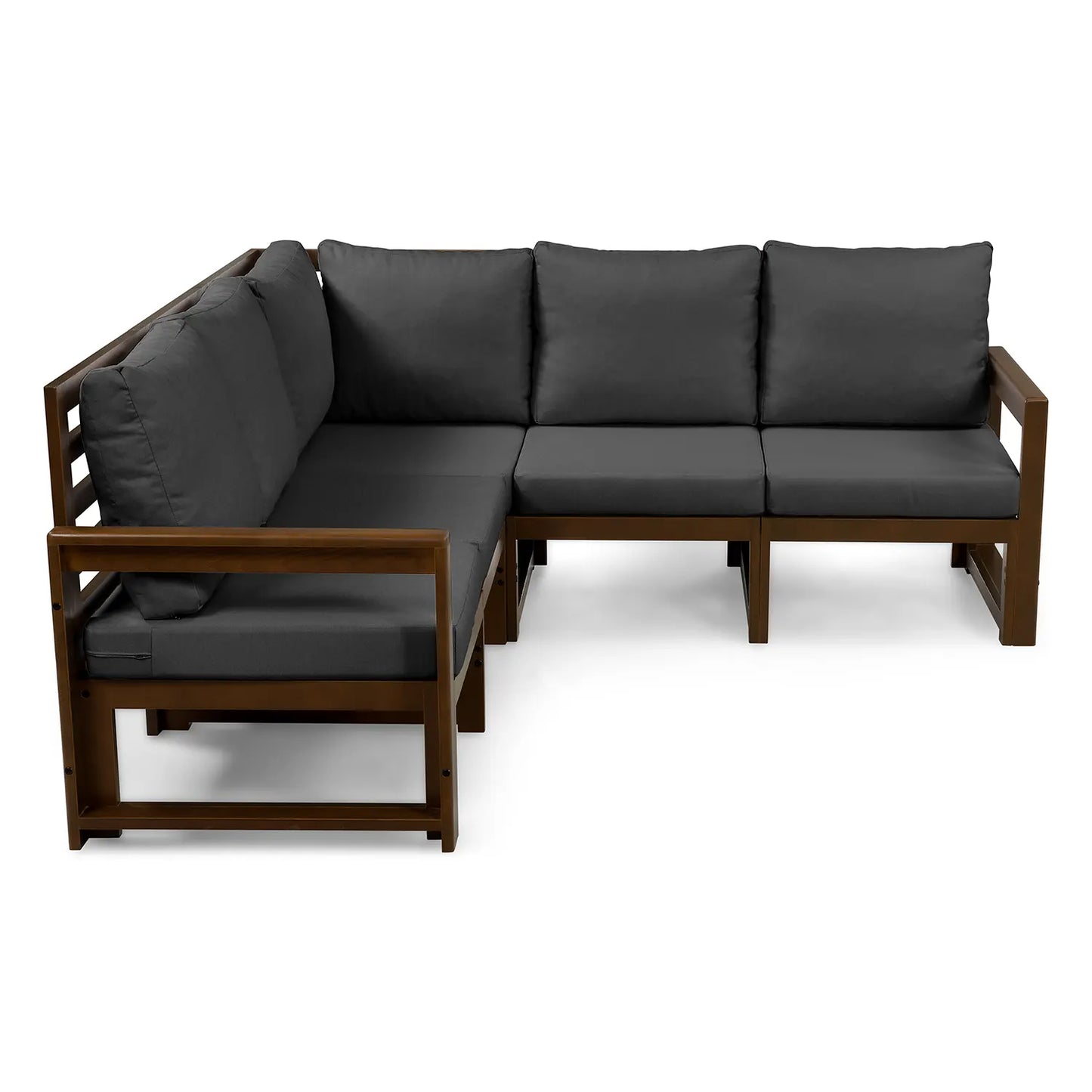 drewniana sofa ogrodowy narozna