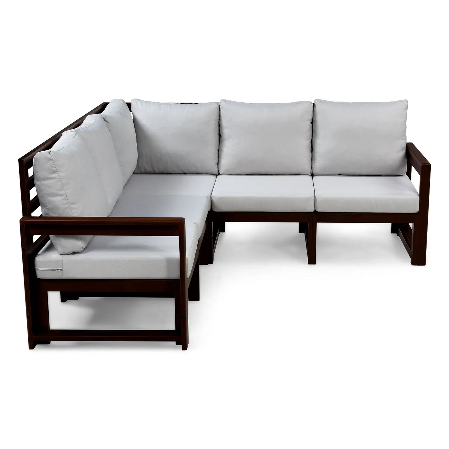 drewniana sofa ogrodowy narozna