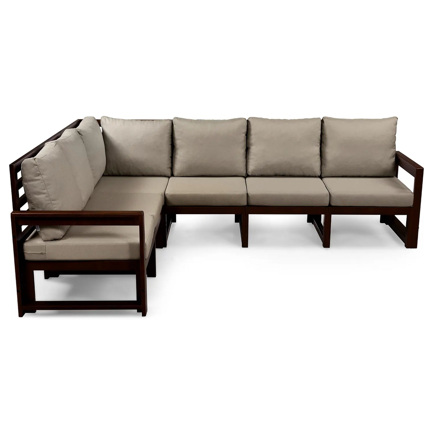 drewniana sofa ogrodowy narozna