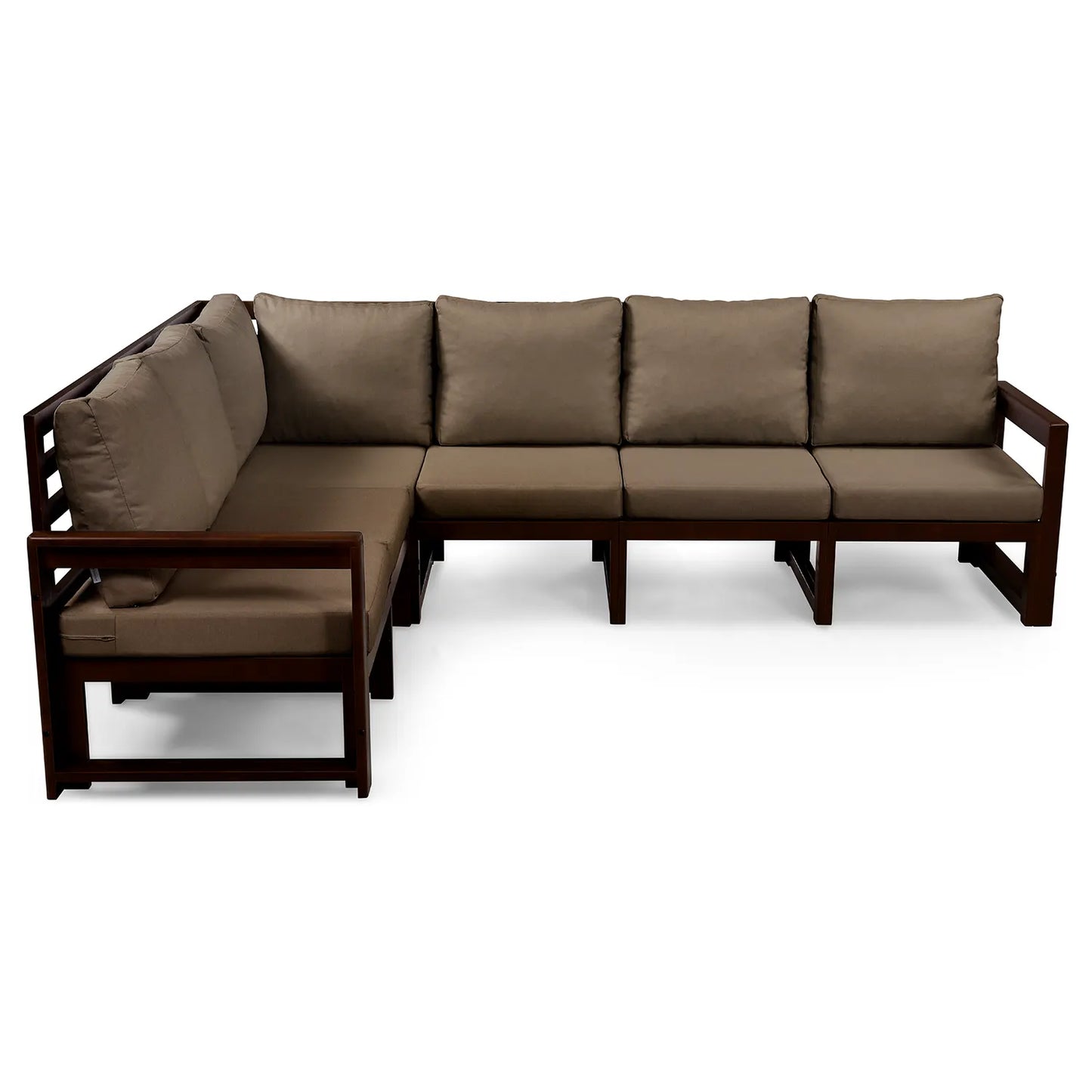 drewniana sofa ogrodowy narozna