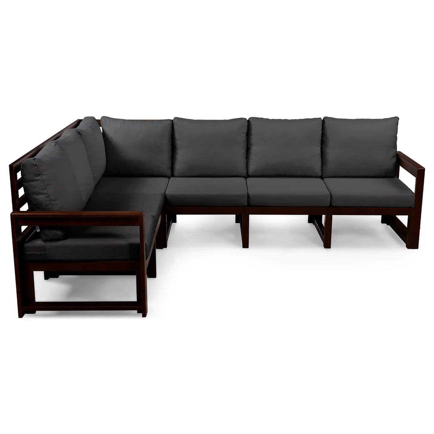 drewniana sofa ogrodowy narozna
