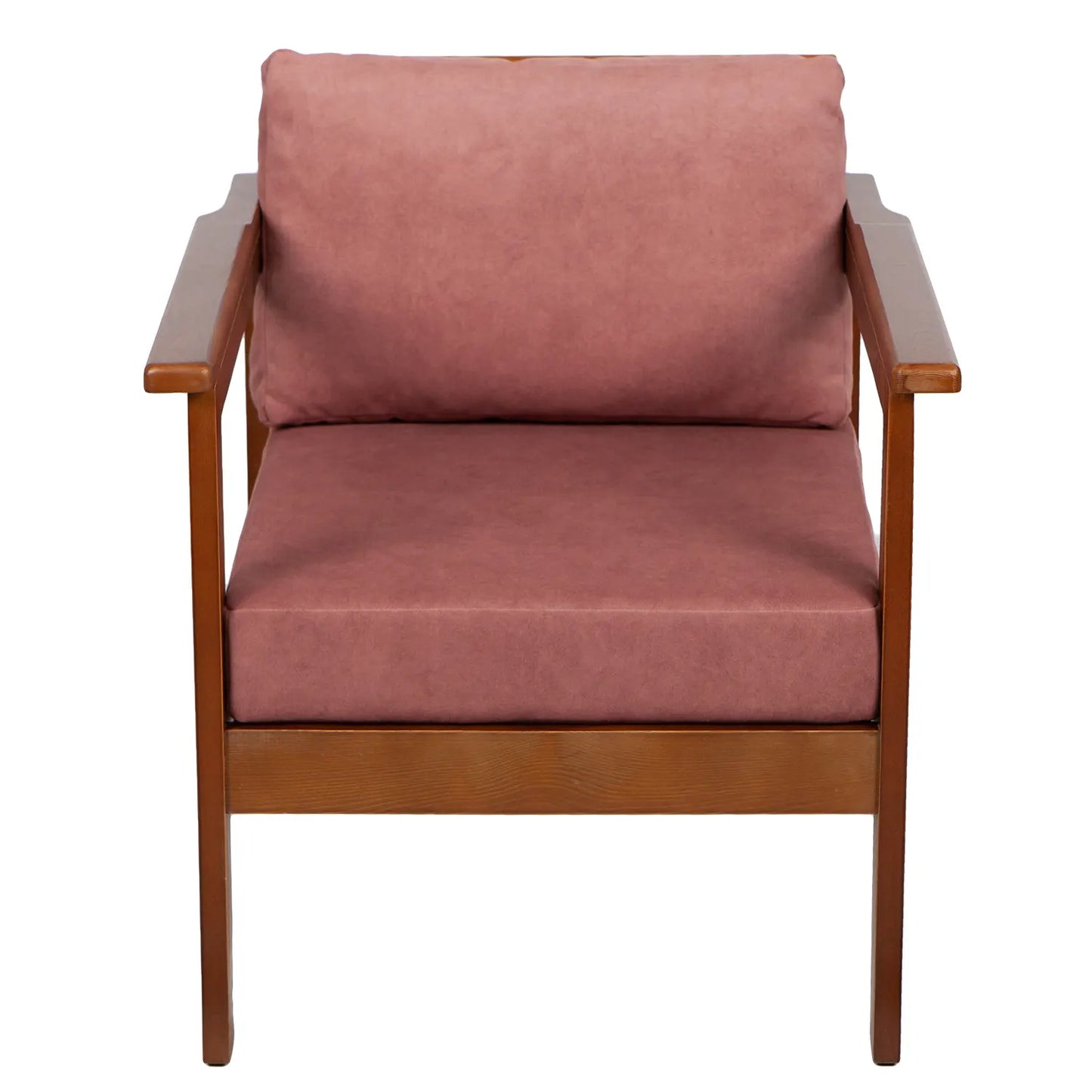drewniany fotel ogrodowy cozy forest brown z poduszkami vintagerose