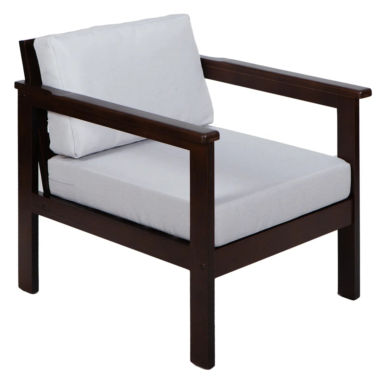 drewniany fotel ogrodowy cozy harmony brown z poduszkami platinum