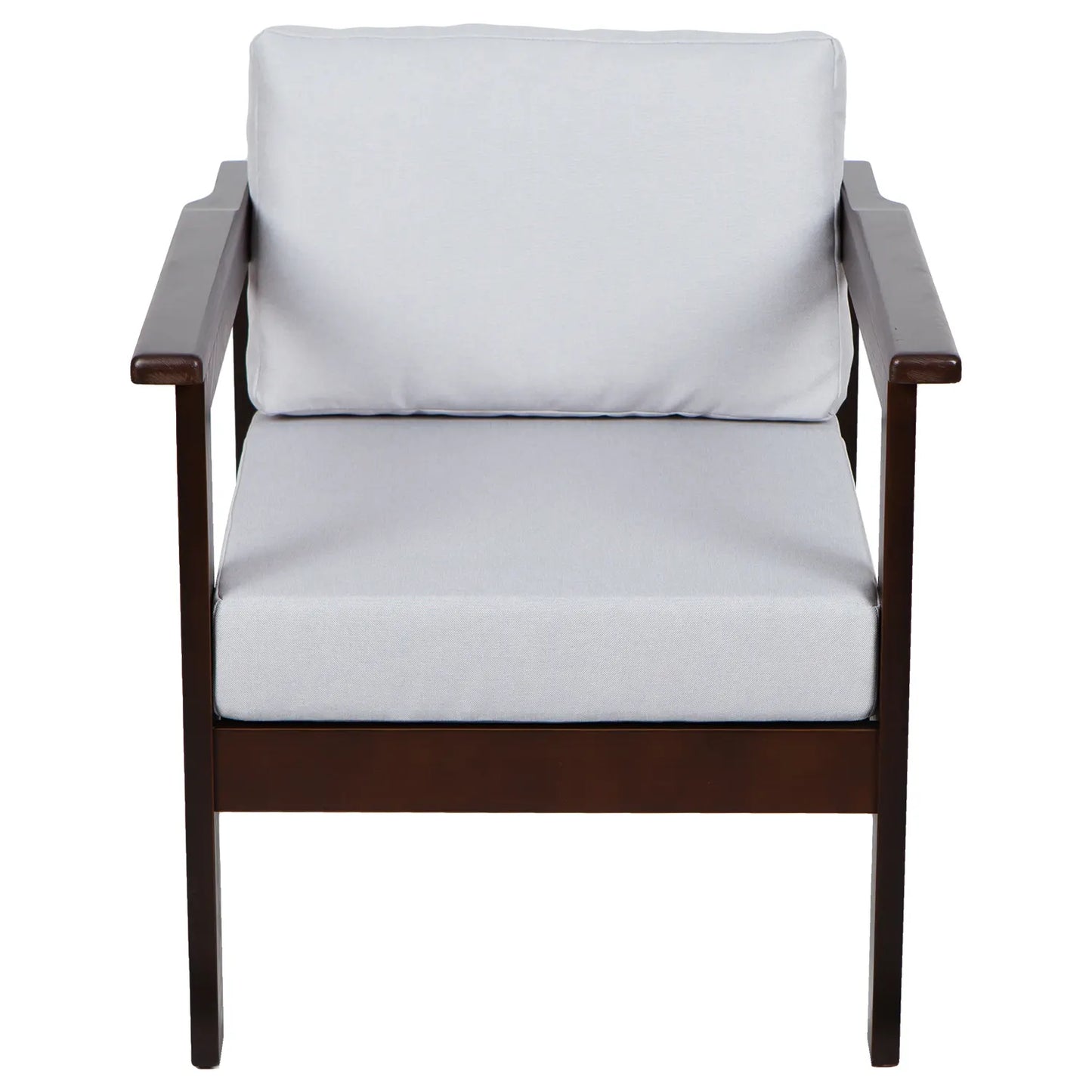 drewniany fotel ogrodowy cozy harmony brown z poduszkami platinum