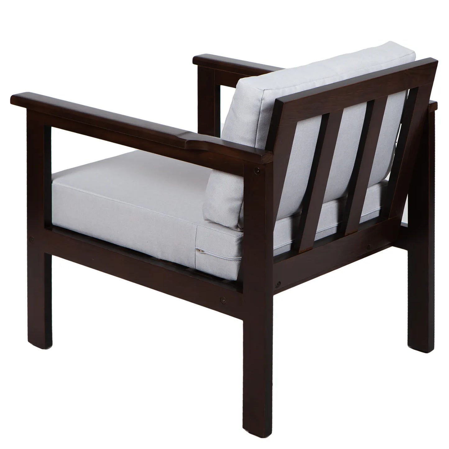 drewniany fotel ogrodowy cozy harmony brown z poduszkami platinum