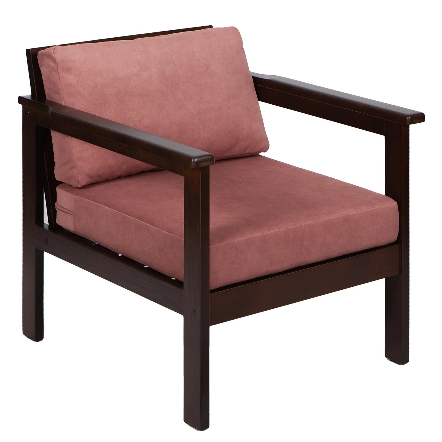 drewniany fotel ogrodowy cozy harmony brown z poduszkami vintagerose