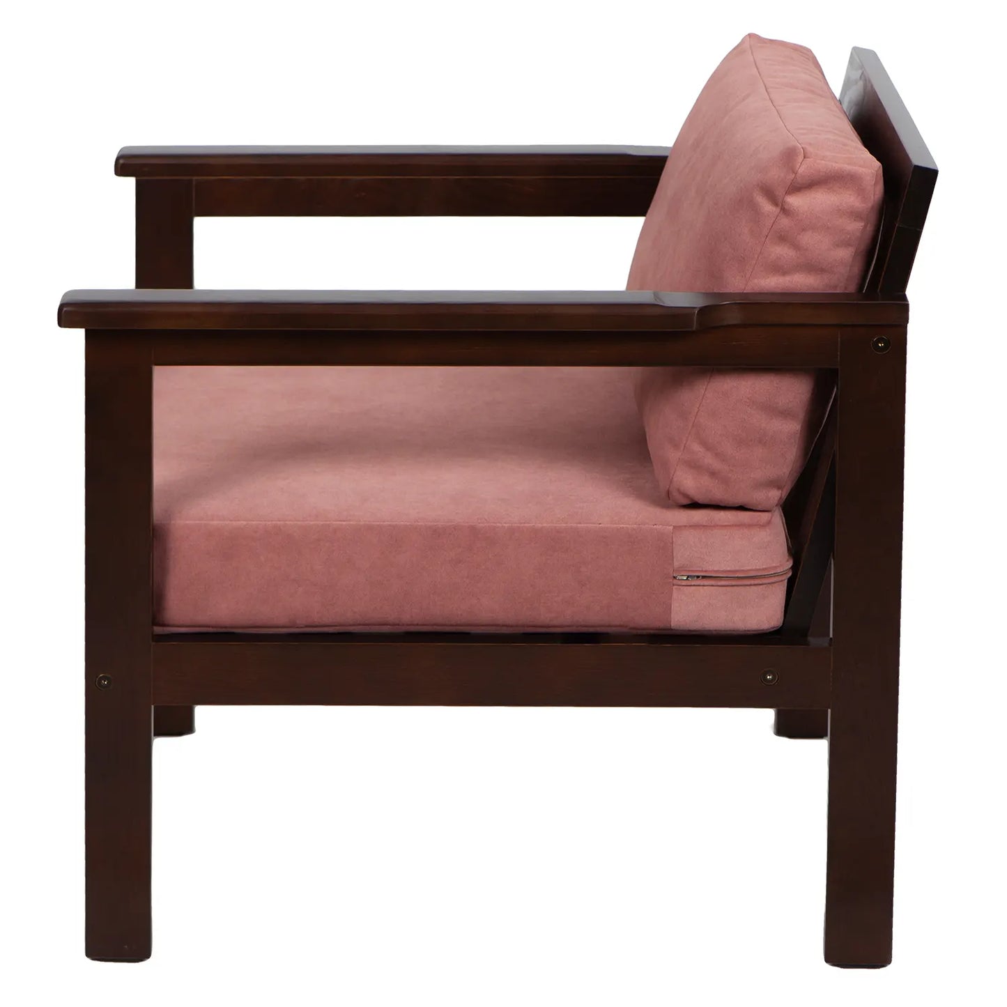 drewniany fotel ogrodowy cozy harmony brown z poduszkami vintagerose
